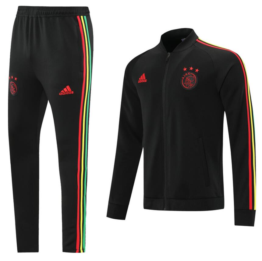 2021/22 Ajax Black Training Kits Jacket with Pants